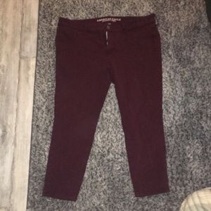 Maroon Jeans